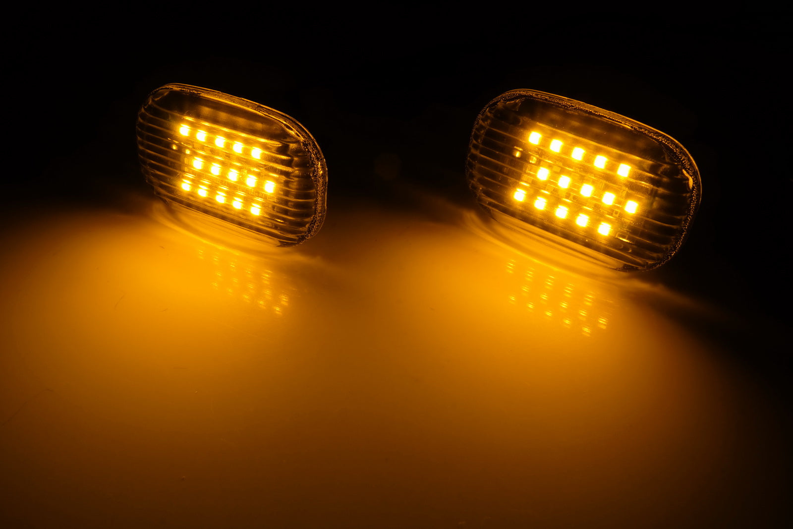 2x Clear Lens Amber LED Signal Side Marker Lights For 1993 - 1998 Toyota Supra/1994 - 2005 Toyota Celica/2000 - 2006 Toyota MR2 Spyder