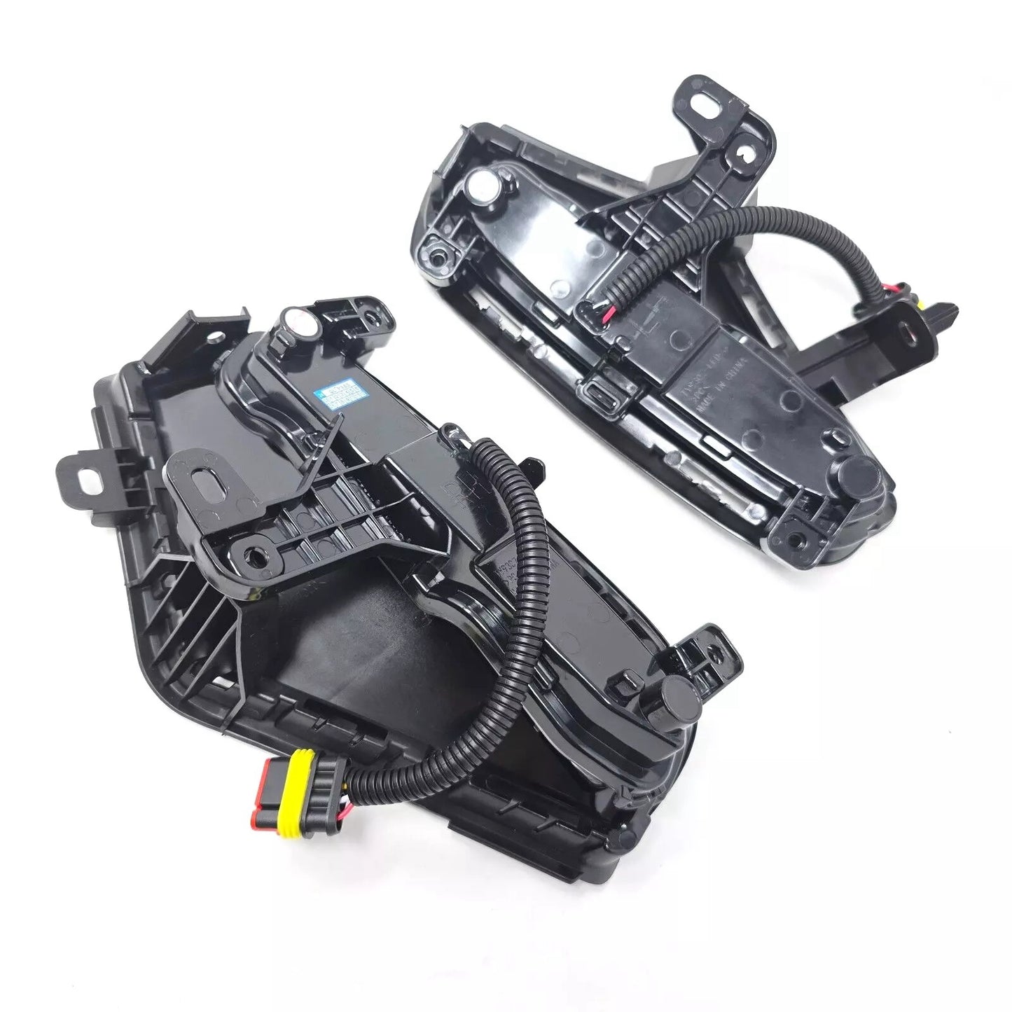 Dual Color LED DRL Signal Fog Light Kit For 2019-2025 Toyota Rav4 LE XLE Hybrid SE XSE with Bezel Wire & Daytime Running Light Amber Turn Signal Light
