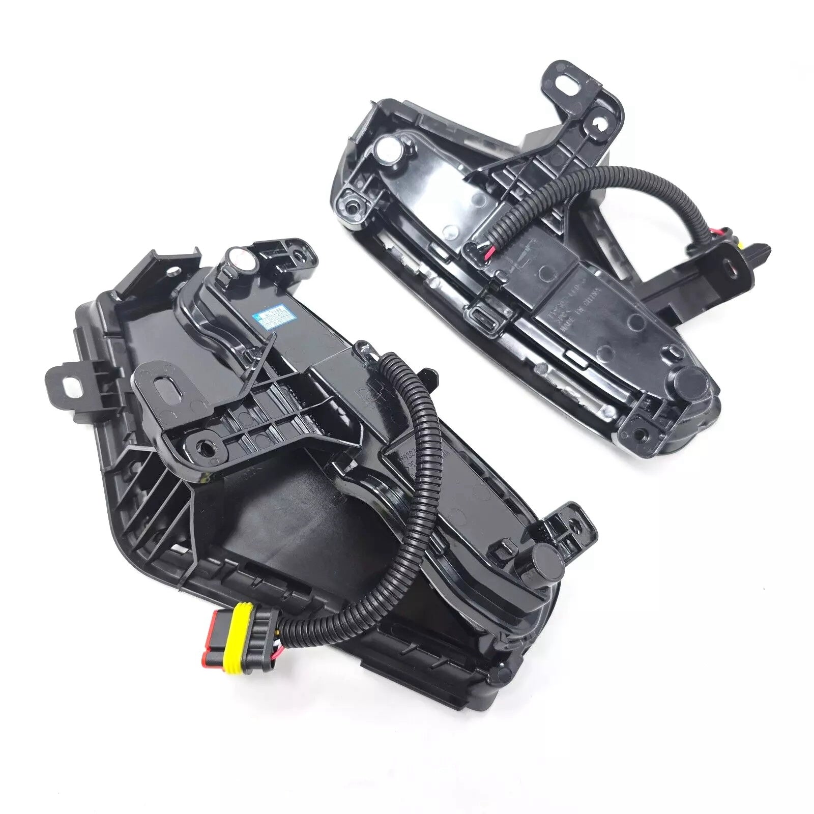Dual Color LED DRL Signal Fog Light Kit For 2019-2025 Toyota Rav4 LE XLE Hybrid SE XSE with Bezel Wire & Daytime Running Light Amber Turn Signal Light
