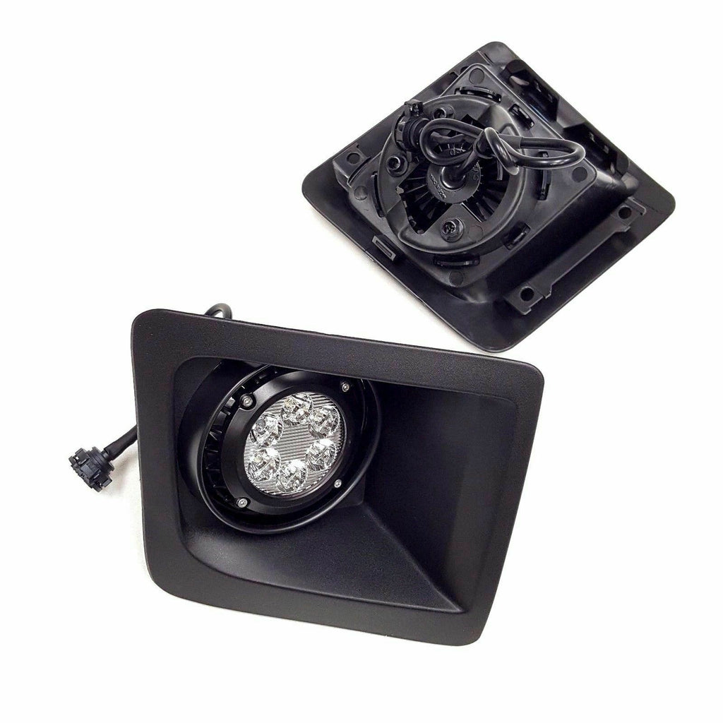For 2014-2015 GMC Sierra with Built-in LED Front Bumper Clear Fog Driving Lights Bezel Pair OEM#15839896 /22902335 /22902334