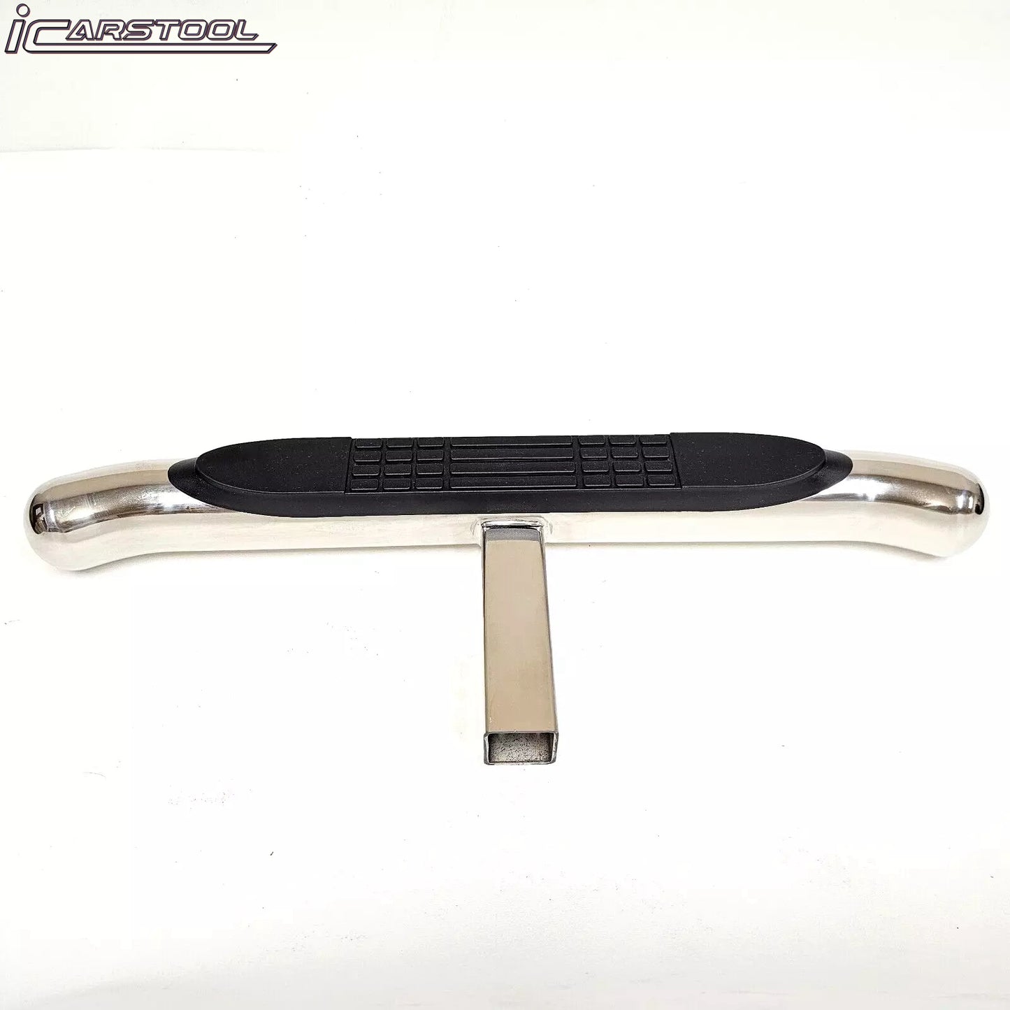 For 2" Receiver Truck RV SUV Heavy Duty Steel Tow Hitch Step Bar Bumper Guard Protect Chrome 28x3 Polish Anti Slip Pad Round Curved Ends