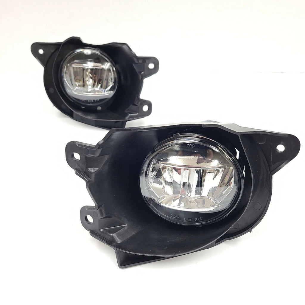 Clear Lens LED Fog Driving Lights Kit For 2018-2022 Toyota Sequoia Chrome Bezel Wire Harness Switch Kit Assembly OEM#81210-0C030 / 81220-0C030 TO2592140 / TO2593140 52030-0C020 / 52040-0C020 TO1038219 / TO1039219
