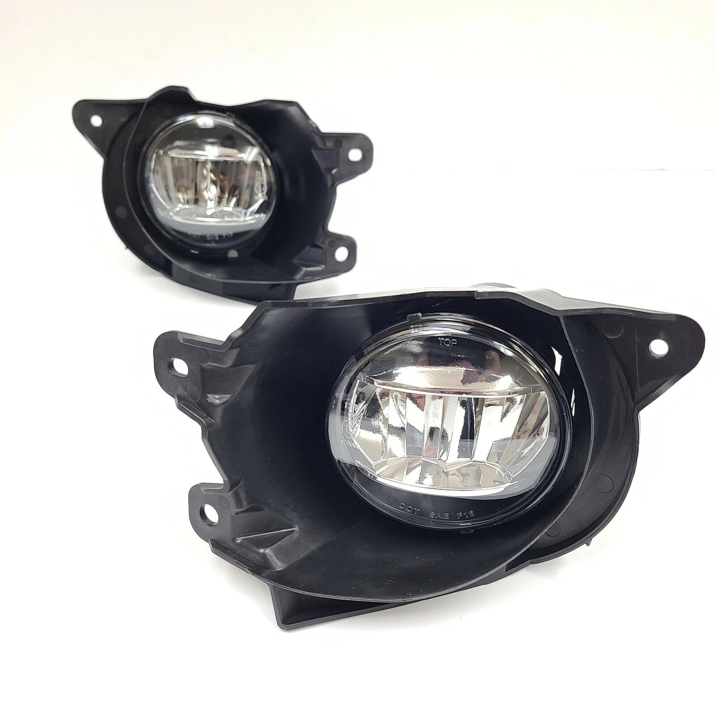 Clear Lens LED Fog Driving Lights Kit For 2018-2022 Toyota Sequoia Chrome Bezel Wire Harness Switch Kit Assembly OEM#81210-0C030 / 81220-0C030 TO2592140 / TO2593140 52030-0C020 / 52040-0C020 TO1038219 / TO1039219