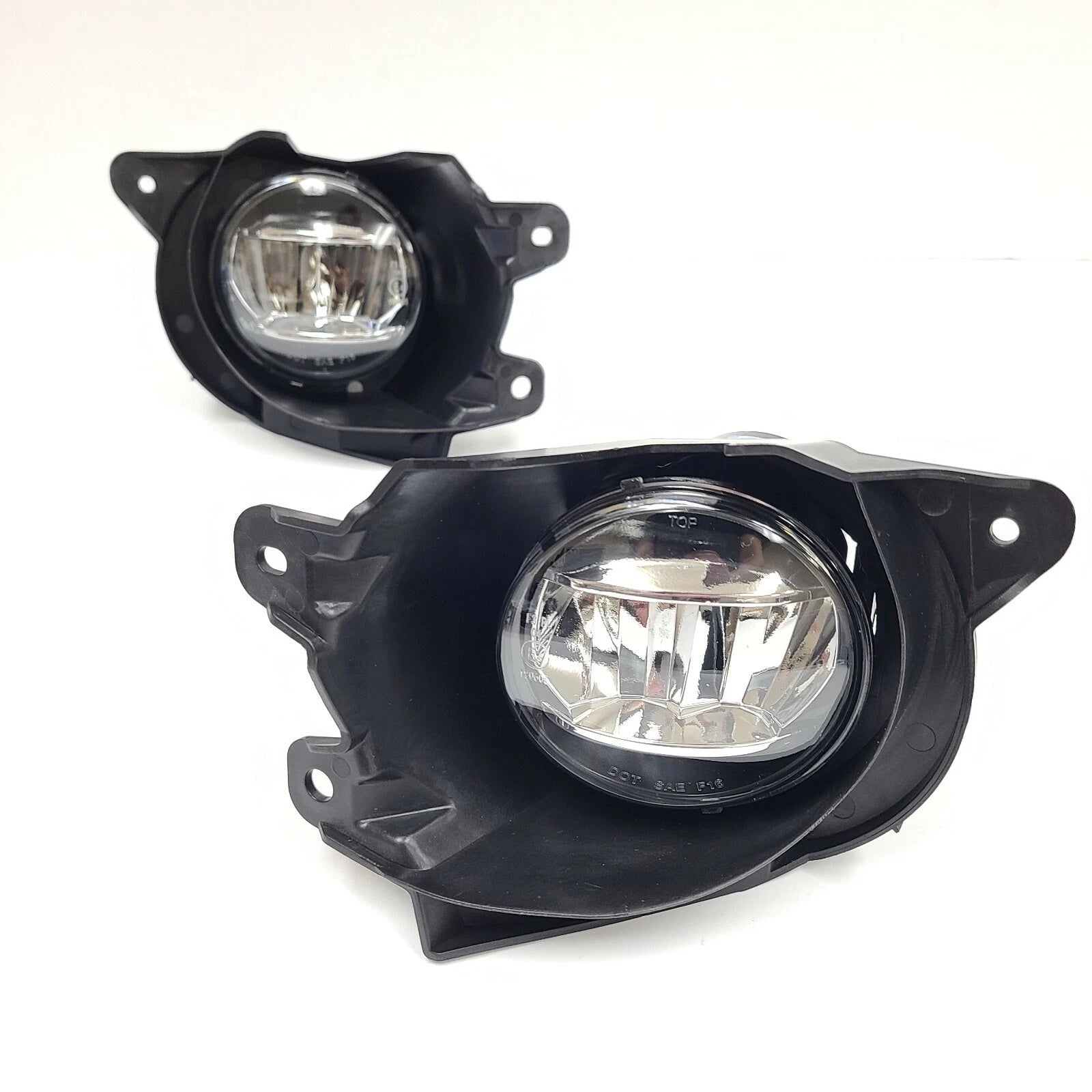 Clear Lens LED Fog Driving Lights Kit For 2018-2022 Toyota Sequoia Chrome Bezel Wire Harness Switch Kit Assembly OEM#81210-0C030 / 81220-0C030 TO2592140 / TO2593140 52030-0C020 / 52040-0C020 TO1038219 / TO1039219