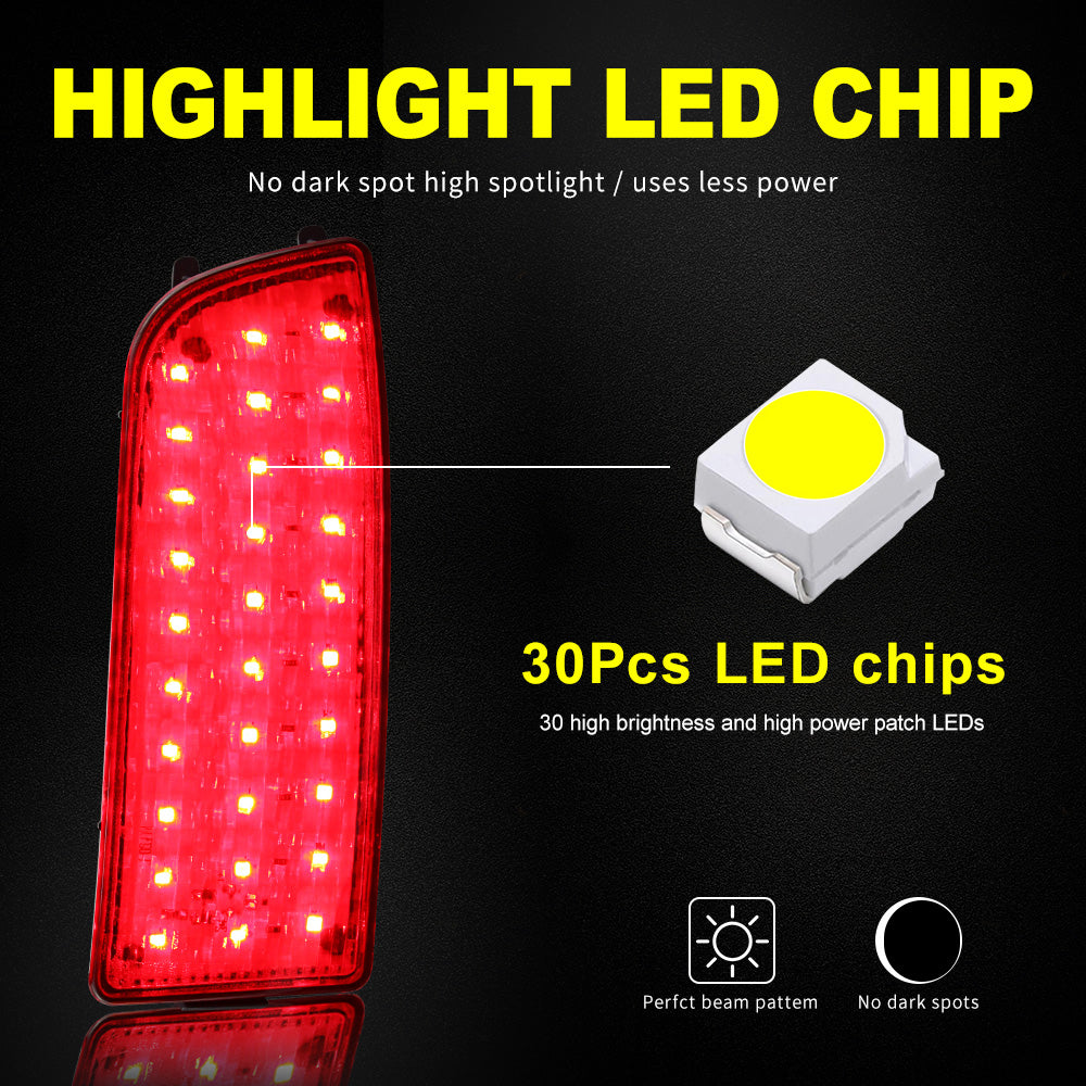 For 2007-2018 Mercedes Sprinter W906 Red Lens LED Rear Bumper Stop Brake Lights OEM#2E0945105A 2E0945105 68012886AA 68012887AA , A9068260140 A9068260040 9068260140 9068260040