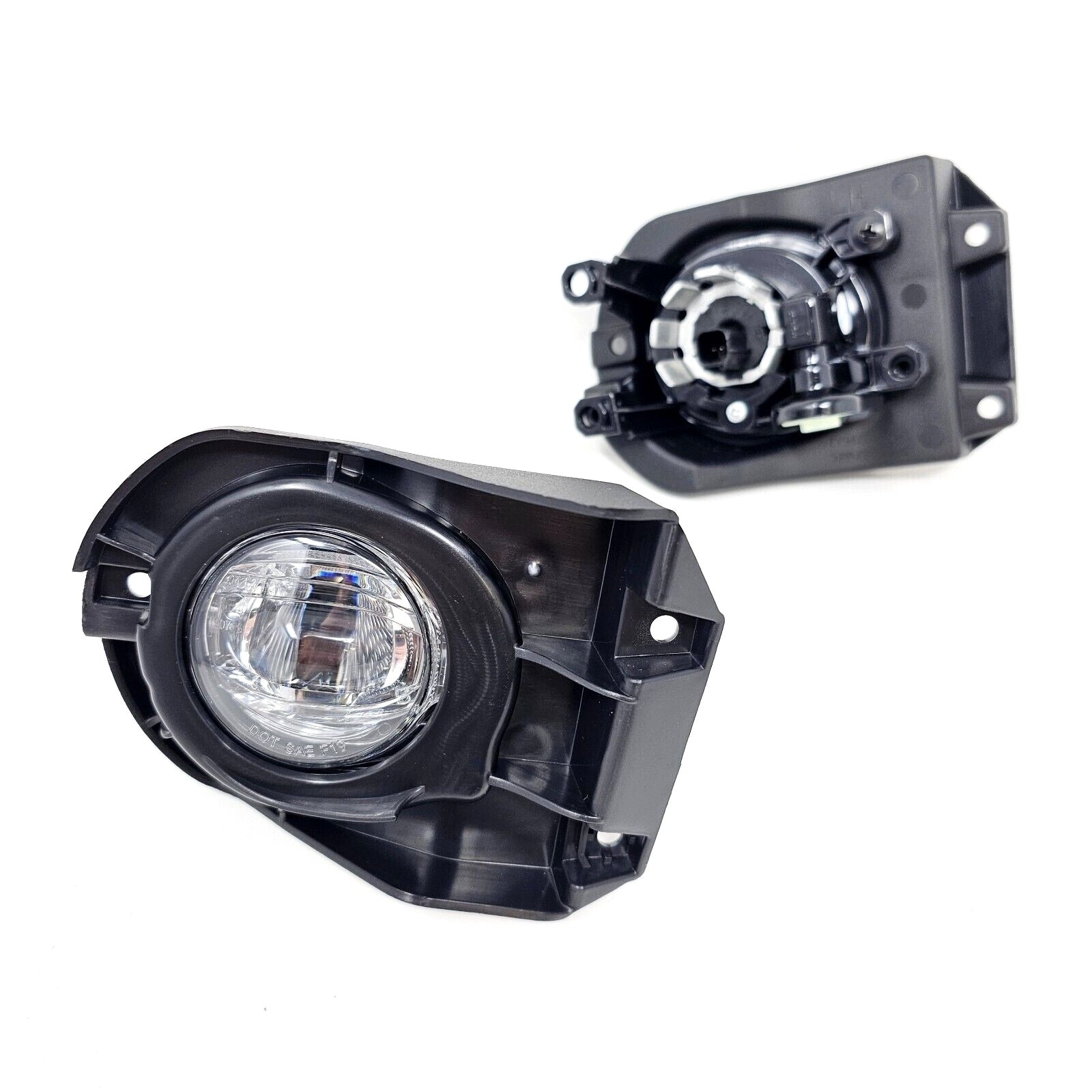 For 2022 2023 2024 Toyota Corolla Cross 6000k White LED Fog Light Kit Assembly Upgrade - OE Style Aftermarket Parts - Clear Lens Complete with Bezels Switch  and Wires