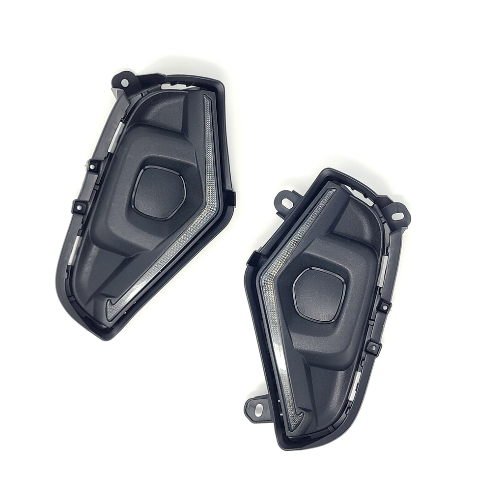 Dual Color LED Fog Driving Lights Kit Wire Switch Bezel For 2019 2020 2021 2022 2023 2024 Toyota Rav4 Rav 4 White DRL Amber Signal Sequential Accessories Lamps