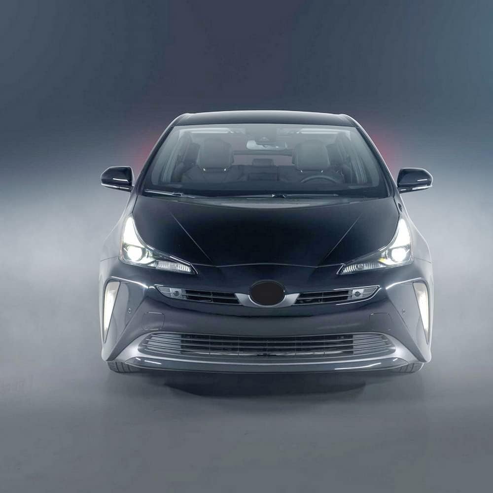  For 2019-2022 Toyota Prius Built-in LED Fog light w/DRL - White LED Running Lights + Yellow Signal Lights Kit - Complete with Bezels and Wiring Harness - OE Fitment