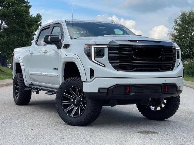 Clear Lens LED Fog Lights Kit For 2022 2023 2024 2025 GMC Sierra 1500  AT4 / DENALI / SLT / PRO / SLE / ELEVATION with Switch Wire Bezel White OEM#84550846 / 84550845 GM2593338 / GM2592338