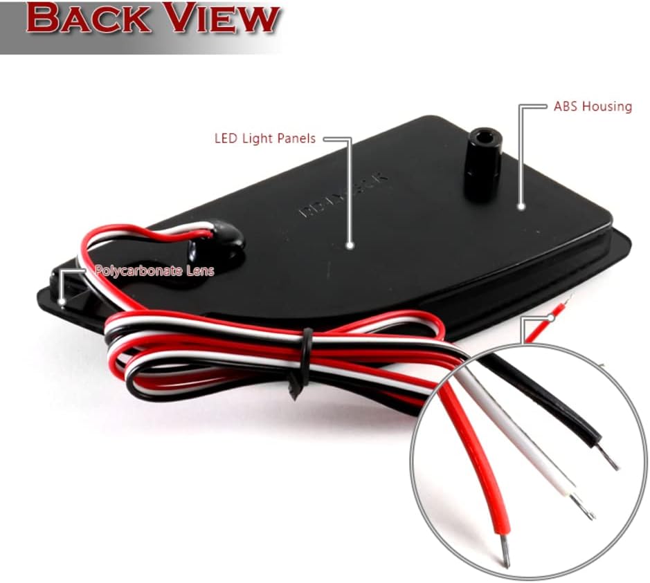 LED Rear Bumper Turn Signal Stop Brake Lights For 2014-2018 Mazda 3 Hatchback