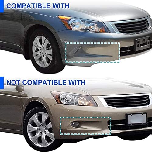 For 2008 2009 2010 Honda Accord Sedan 4DR Clear Lens Fog Light w/ Bezel Switch Bulb