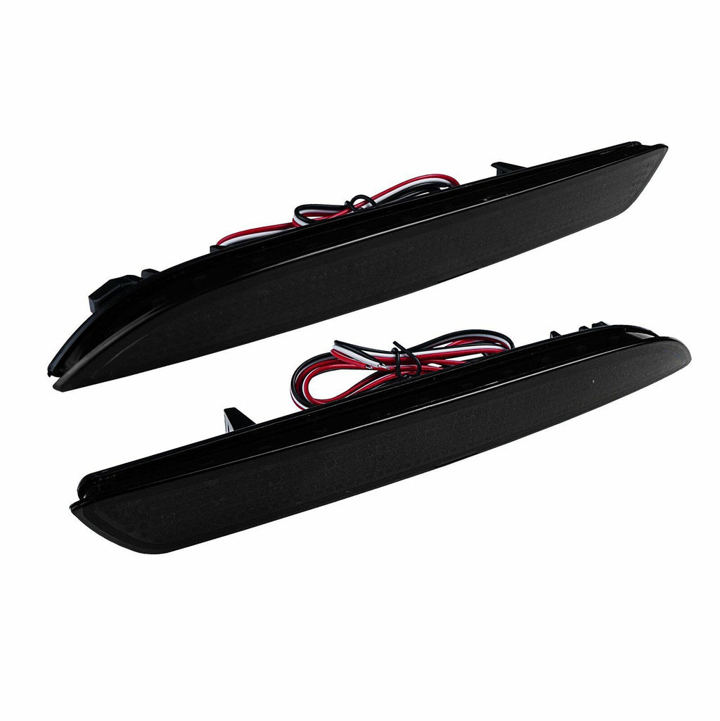 2X SMOKE LENS LED REAR BUMPER REFLECTOR BRAKE LIGHTS FOR  ACURA TSX WAGON HONDA CR-Z ZF1 CR-V INSIGHT HYBRID