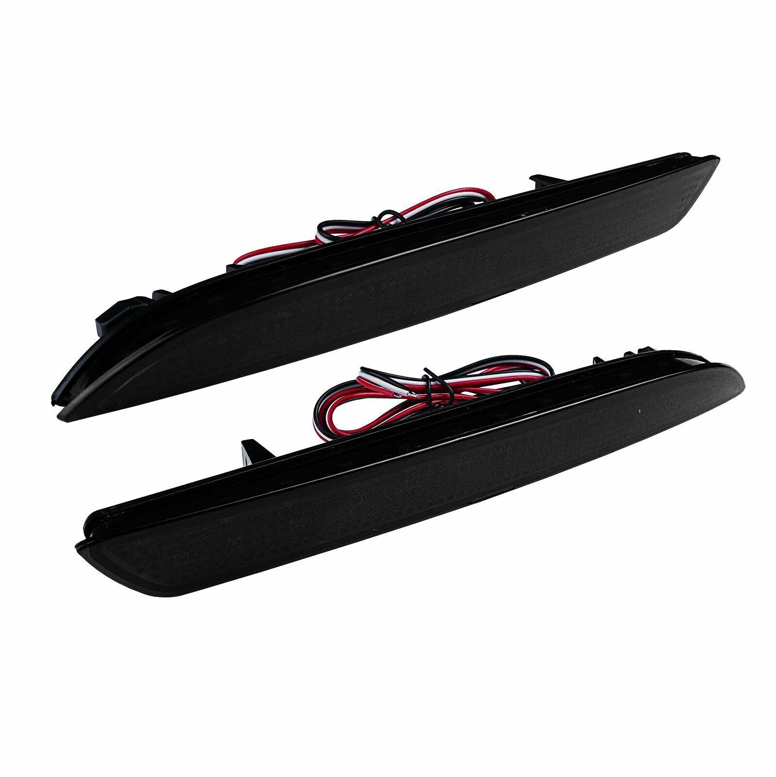 2X SMOKE LENS LED REAR BUMPER REFLECTOR BRAKE LIGHTS FOR  ACURA TSX WAGON HONDA CR-Z ZF1 CR-V INSIGHT HYBRID
