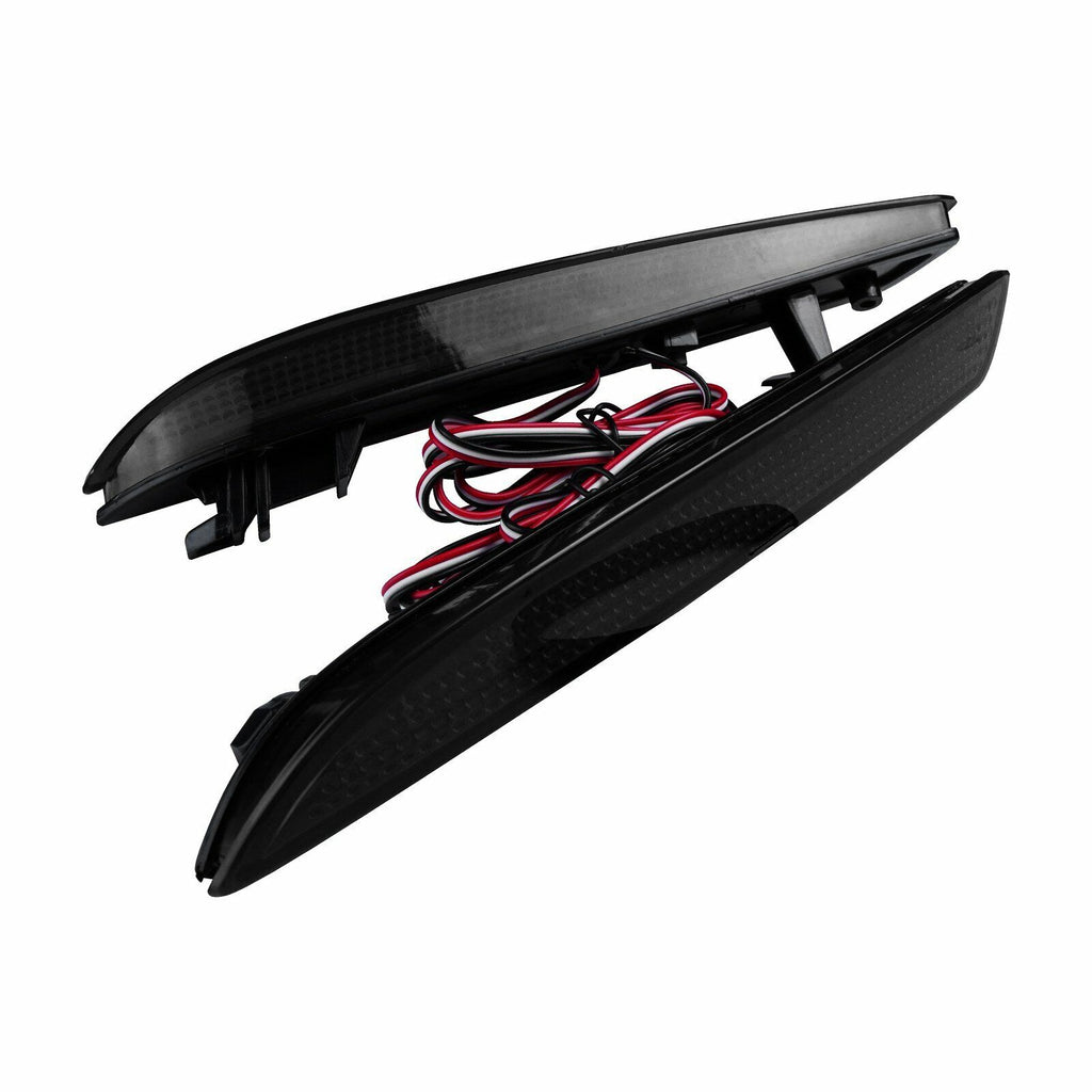 2X SMOKE LENS LED REAR BUMPER REFLECTOR BRAKE LIGHTS FOR  ACURA TSX WAGON HONDA CR-Z ZF1 CR-V INSIGHT HYBRID
