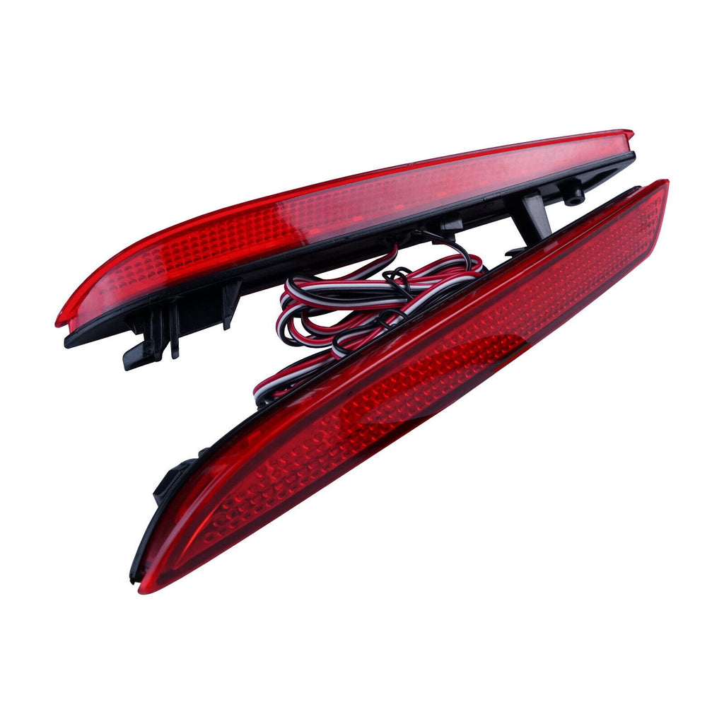 2x Red Lens LED Bumper Reflector Tail Brake Light For Acura TSX Honda CR-Z/ Insight/CR-V OEM#HO1185103, HO1184103, 33505SLJ013, 33555SLJ013, 13461865