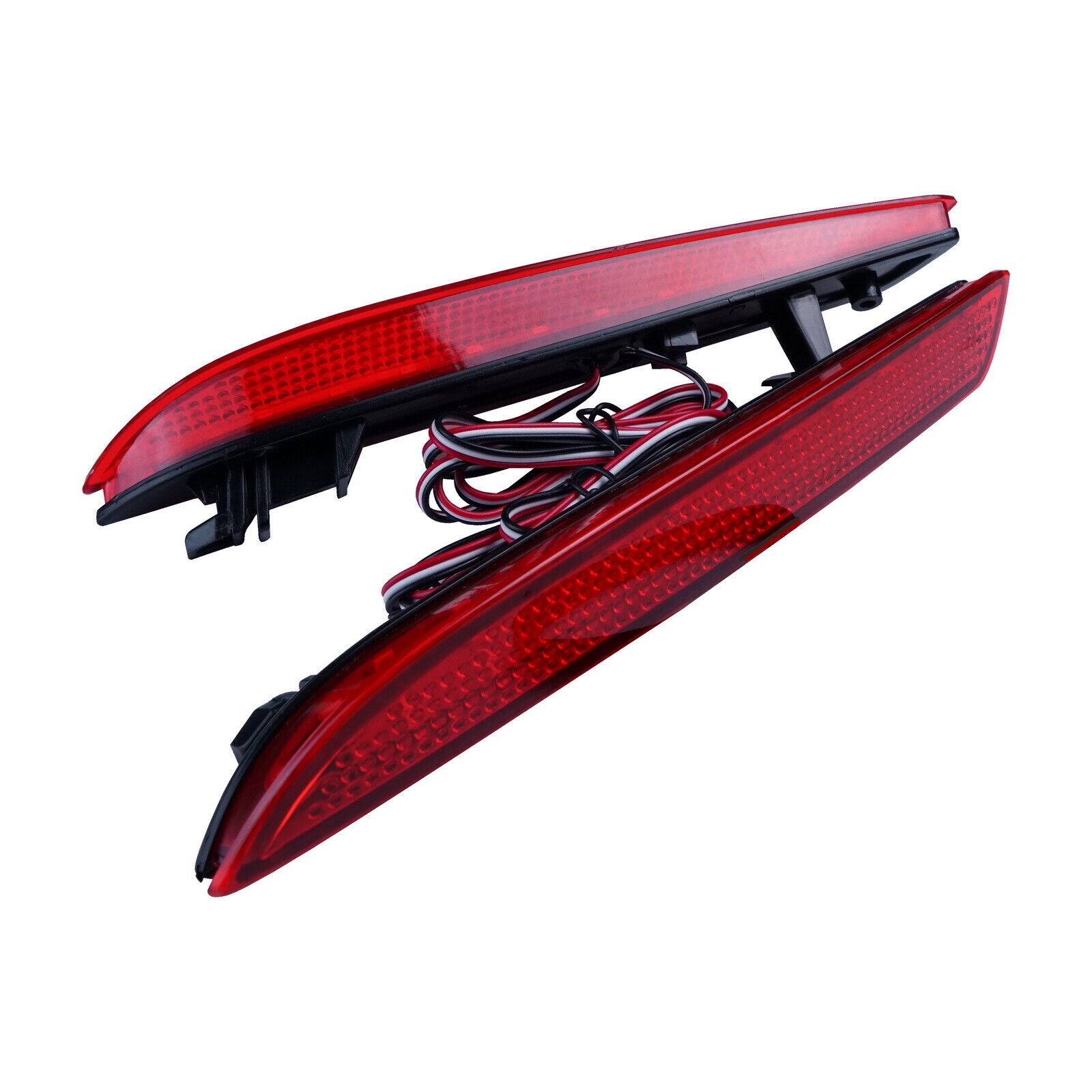 2x Red Lens LED Bumper Reflector Tail Brake Light For Acura TSX Honda CR-Z/ Insight/CR-V OEM#HO1185103, HO1184103, 33505SLJ013, 33555SLJ013, 13461865