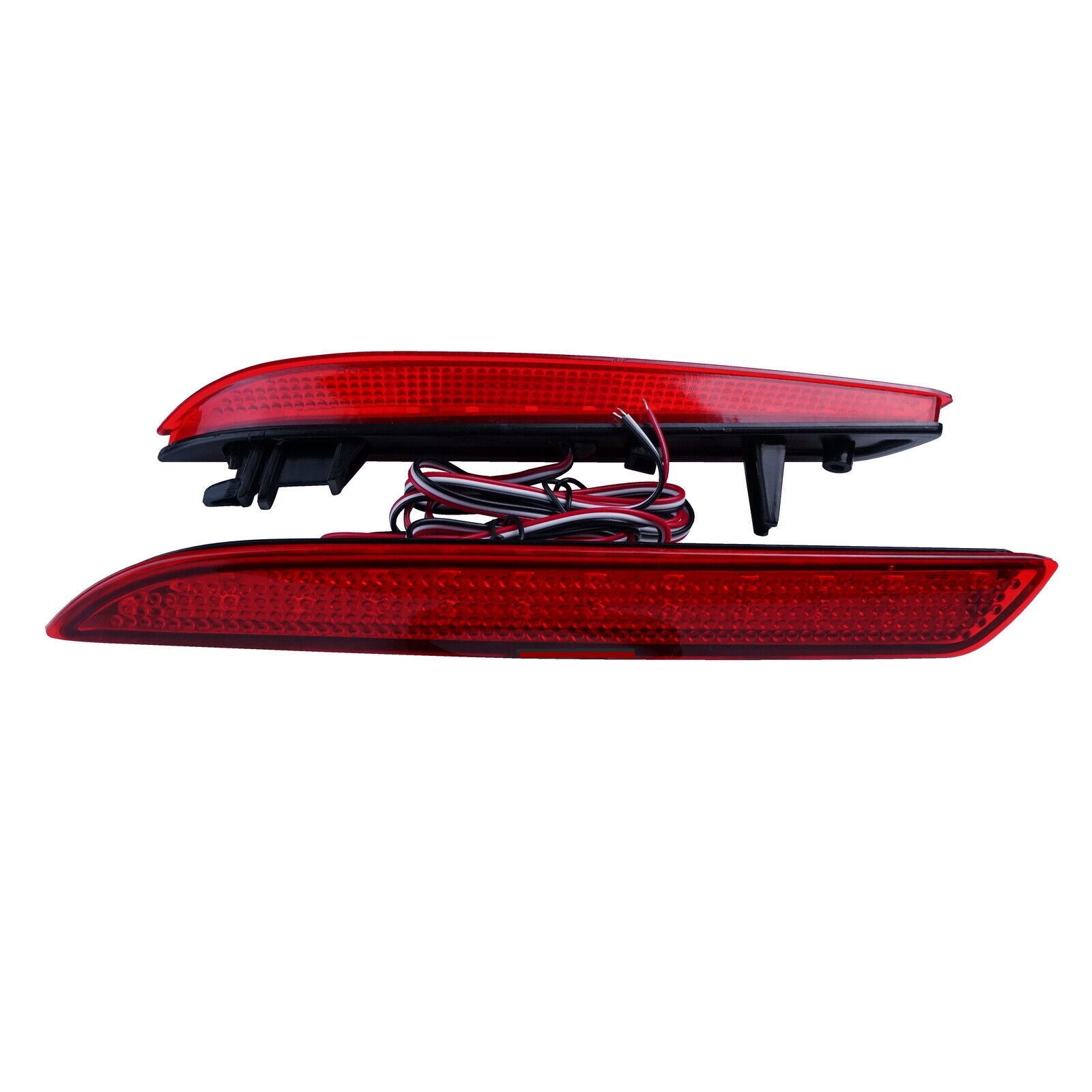 2x Red Lens LED Bumper Reflector Tail Brake Light For Acura TSX Honda CR-Z/ Insight/CR-V OEM#HO1185103, HO1184103, 33505SLJ013, 33555SLJ013, 13461865