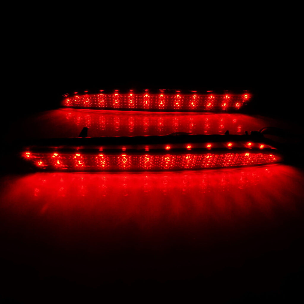 2X SMOKE LENS LED REAR BUMPER REFLECTOR BRAKE LIGHTS FOR  ACURA TSX WAGON HONDA CR-Z ZF1 CR-V INSIGHT HYBRID