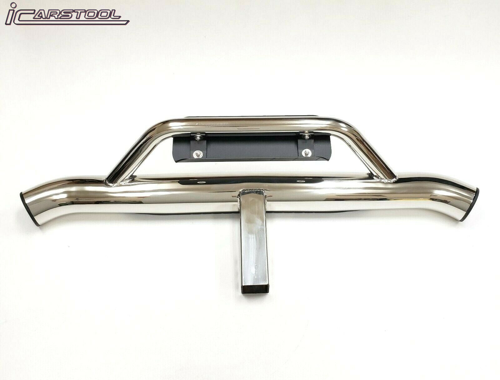 Chrome Universal Truck Trailer Rear Bumper Guard 36" Length x 6.5" Overall Heigh Heavy Duty Steel Towing Hitch Step Bar Drop Step 2" Receiver