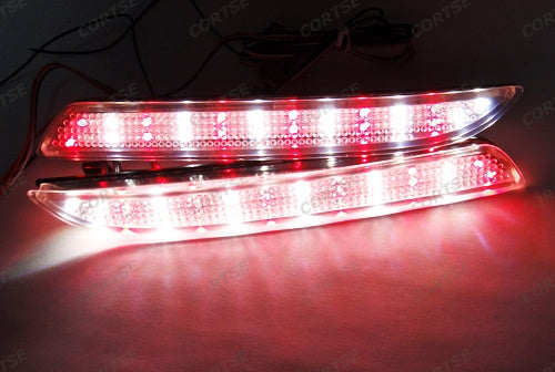 Clear Lens LED Bumper Reflectors For Honda CR-Z CR-V Insight taillight brake lights OEM#HO1185103, HO1184103, 33505SLJ013, 33555SLJ013, 13461865