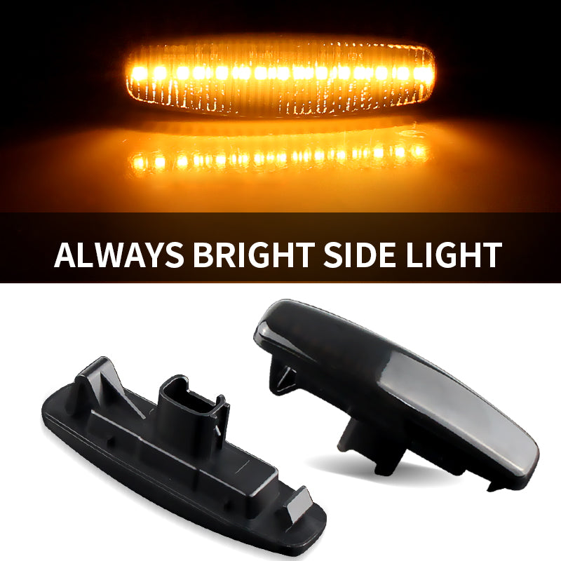 2x Smoke Lens LED Side Marker Lights For Nissan Pathfinder/Infiniti M35 M45 G35 OEM#26160-JK00B, 26160-JK00A, 26160JK00A,26160JK00B,IN2550110