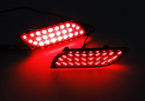 2x Smoke Lens LED Rear Bumper Stop Brake Light For 2008-2014 Subaru Impreza WRX STI