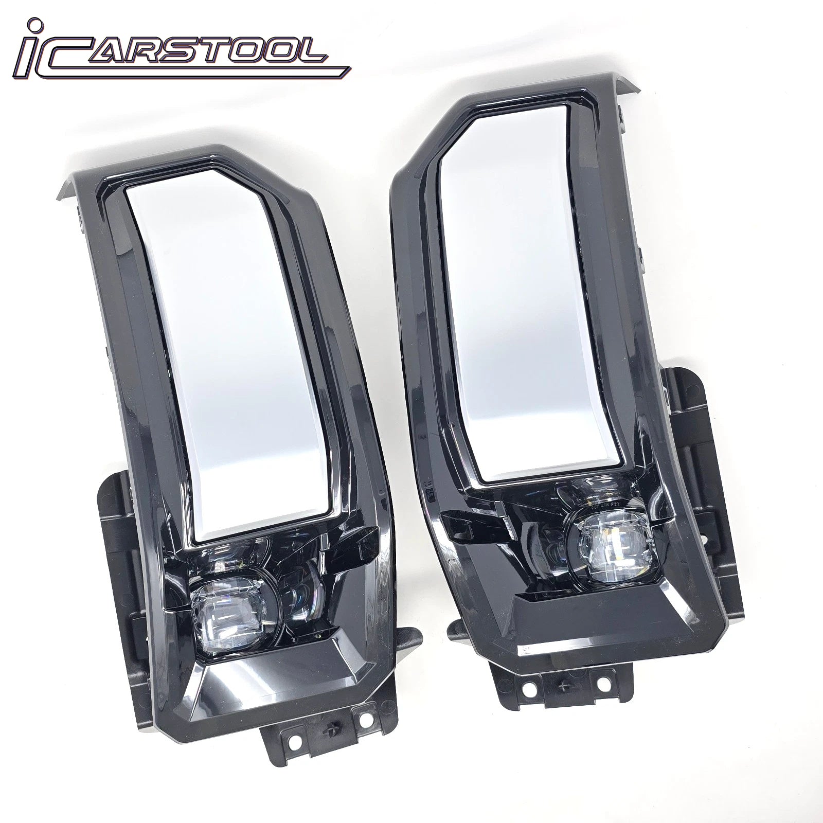For 2024-2025 GMC Sierra 2500HD / 3500HD LED Fog Light Kit with Switch Bezel Wire Silver