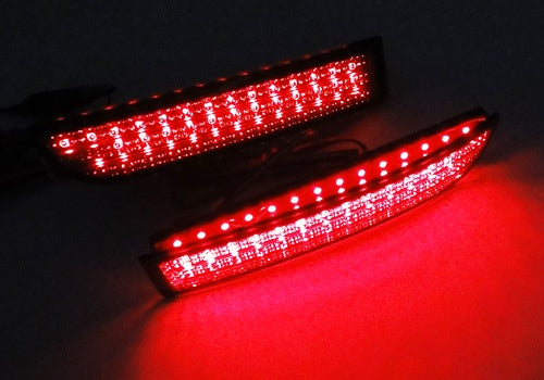 2x Smoked Lens LED Bumper Reflector Tail Brake Light For Toyota RAV4 Scion xD OEM#81910-13022, 81920-13022; TO2831102