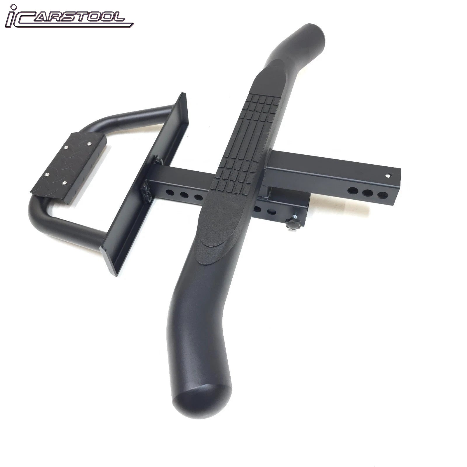 For 2" Receiver Heavy Duty Steel Tow Hitch Drop Step Bar Black Extend Extendable