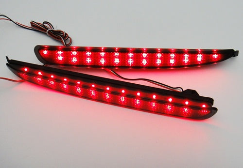 2x Black Smoked Lens LED Bumper Reflector Tail Brake Light  with 2010 2011 2012 2013 Mazda3 MAZDASPEED3 JDM Mazda3 / Axela Sport/Sedan/Mazdaspeed BL5FW BLEAW BLEFW