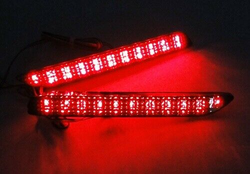 2x Smoked LENS Bumper Reflector LED Tail Brake Lights For 2011-2013 Toyota Sienna LE SE XLE