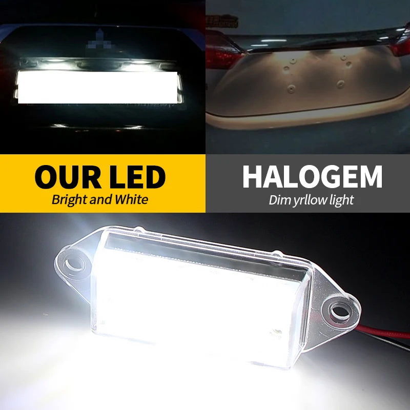 2x White 6000K 18-SMD LED License Plate Lights For Mitsubishi Lancer Evolution X