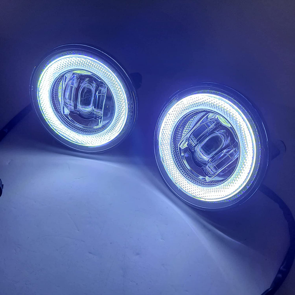 Clear Lens LED Fog Driving Lights Kit Halo For 2008 2009 2010 Ford Explorer Sport Trac with Wires Switch