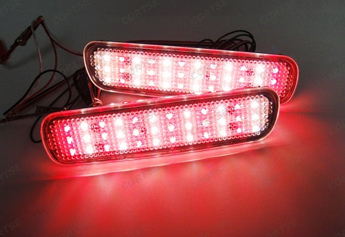 2x Clear Lens Bumper Reflector LED Tail Brake Light For Lexus LX470 Toyota Land Cruiser