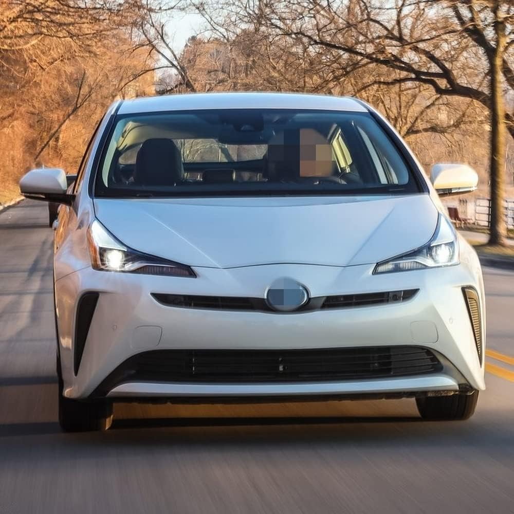  For 2019-2022 Toyota Prius Built-in LED Fog light w/DRL - White LED Running Lights + Yellow Signal Lights Kit - Complete with Bezels and Wiring Harness - OE Fitment