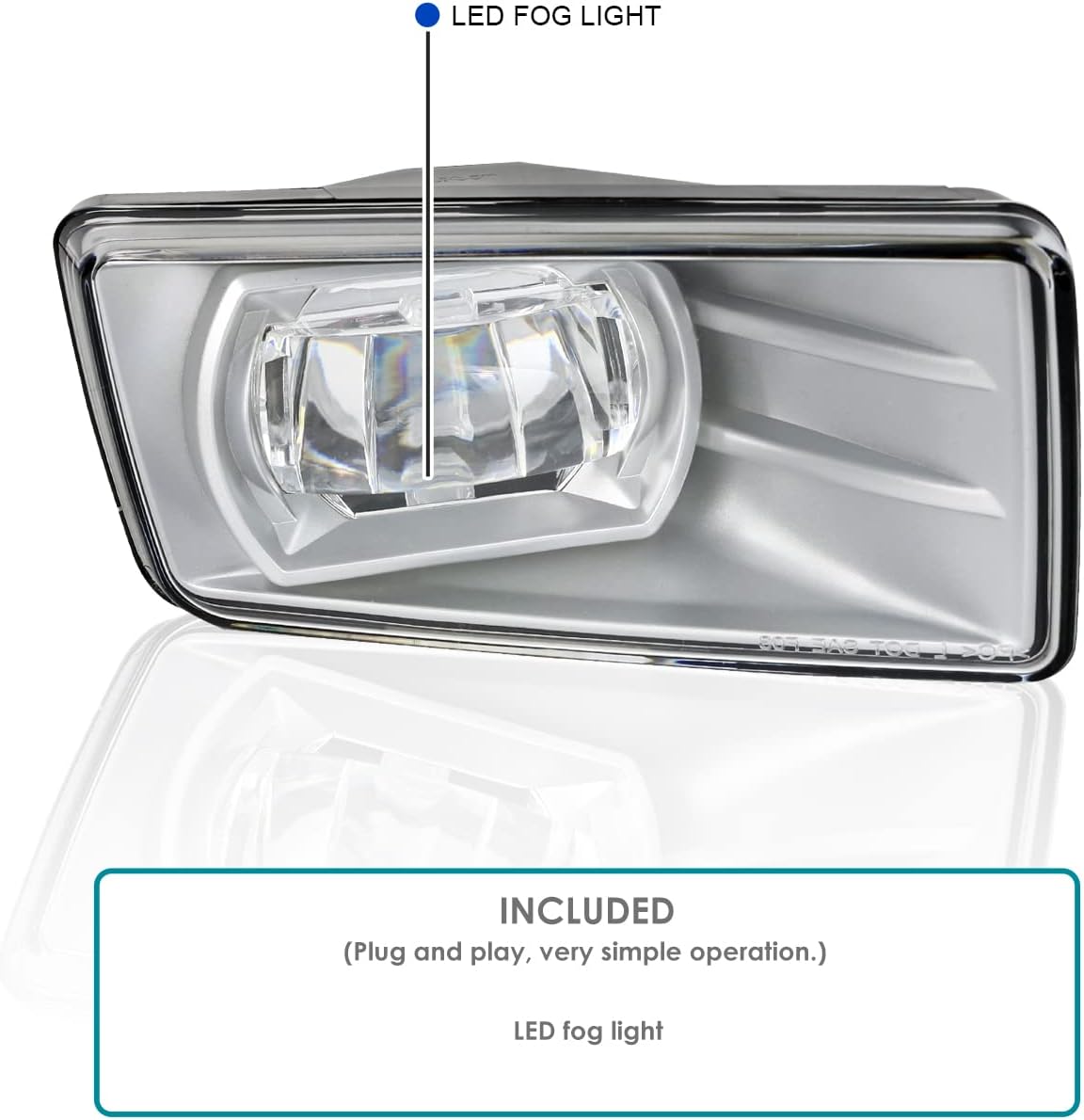 Built-in LED For 2007-2014 Chevrolet Suburban 1500 with Off Road Package Model Only Front Bumper Clear Fog Driving Lights Set OEM# 22872763 / 22872762 /GM2593160 / GM2592160 ﻿
