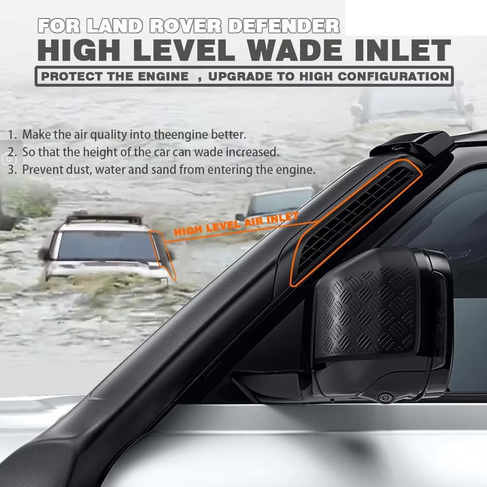 Snorkel Kit For 2020-2023 Land Rover Defender 90 2DR 110 4DR Offroad 2.0L 4 Cylinder 3.0L 6 Cylinder