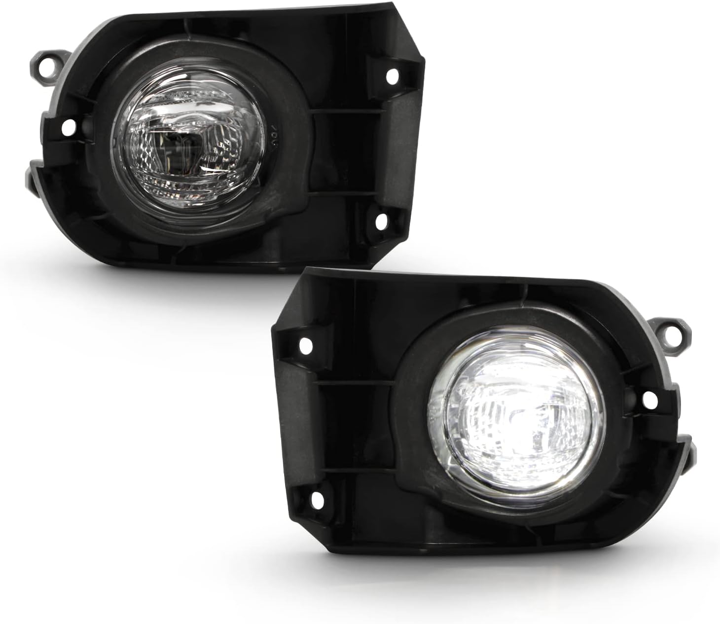 For 2022 2023 2024 Toyota Corolla Cross 6000k White LED Fog Light Kit Assembly Upgrade - OE Style Aftermarket Parts - Clear Lens Complete with Bezels Switch  and Wires