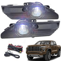 Clear Lens LED Fog Lights Kit For 2023 2024 2025 GMC Canyon with Switch Wire Bezel 6000K White