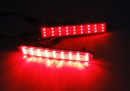 2x Red Lens LED Bumper Reflector Tail Brake Light For Pontiac Torrent Saturn VUE OEM#25805313, 16517435,GM2830101, 25805313