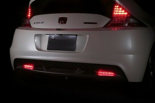 2x Red Lens LED Bumper Reflector Tail Brake Light For Acura TSX Honda CR-Z/ Insight/CR-V OEM#HO1185103, HO1184103, 33505SLJ013, 33555SLJ013, 13461865