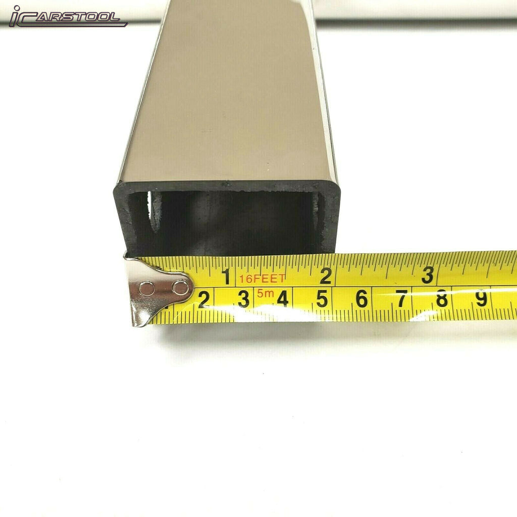Universal Truck Trailer Rear Bumper Guard 36" Length x 3" Height x 4" Width Steel Towing Hitch Step Bar 2" Receiver Chrome 4" Oval Curved