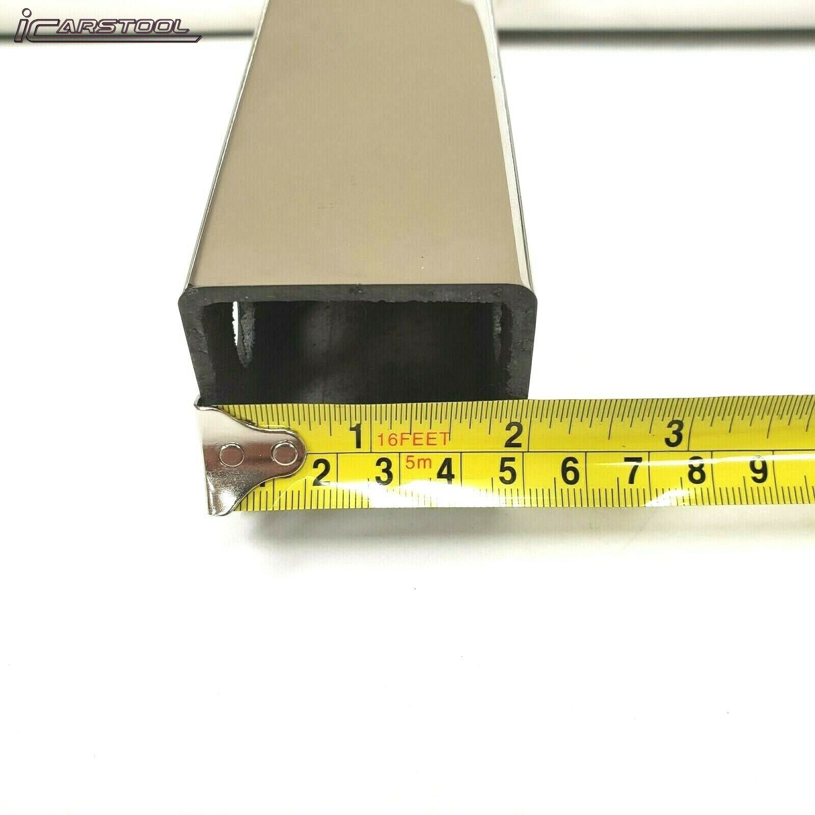 Universal Truck Trailer Rear Bumper Guard 36" Length x 3" Height x 4" Width Steel Towing Hitch Step Bar 2" Receiver Chrome 4" Oval Curved