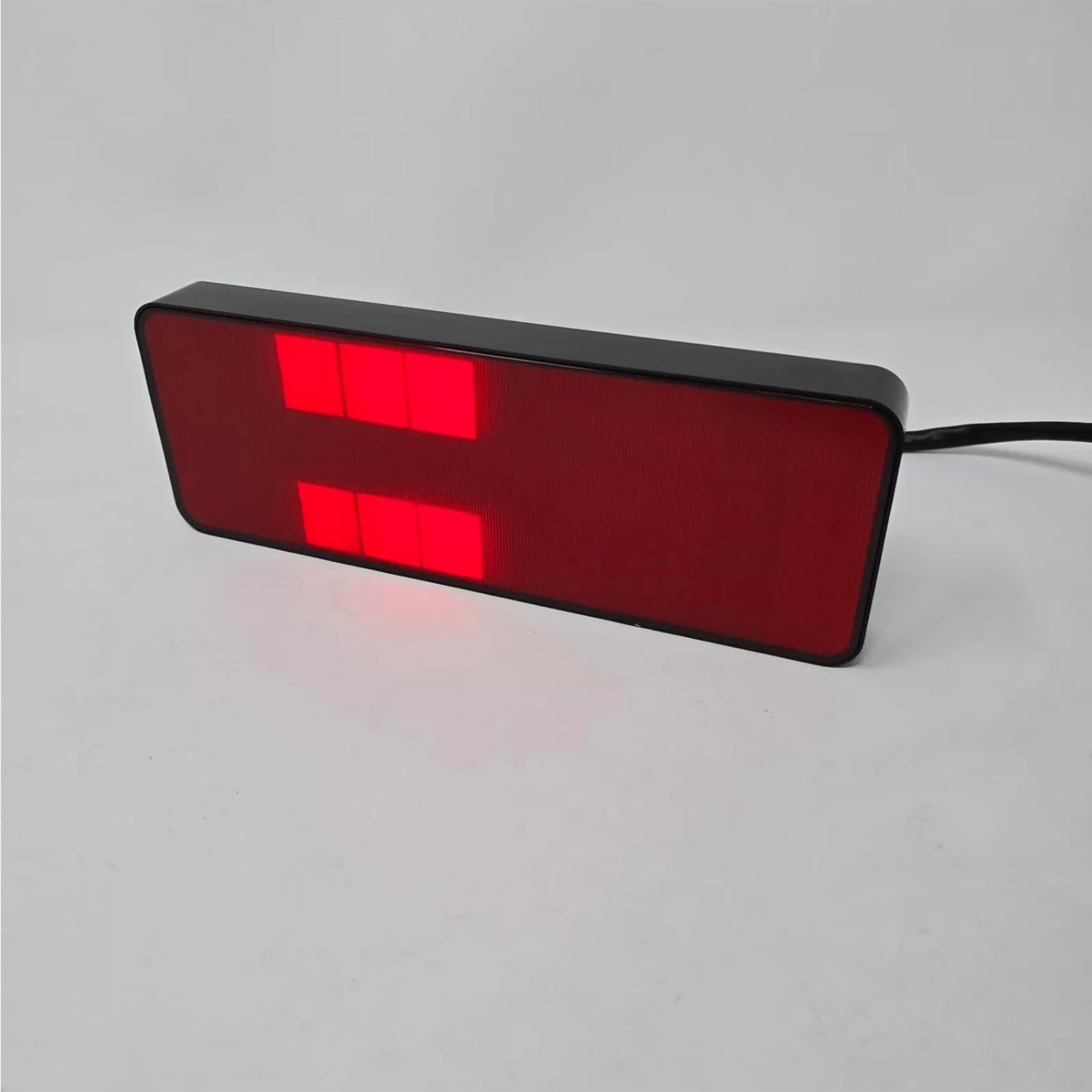 2" Receiver Tow Hitch Brake Reverse Sequential Signal Light Cover Red Reflector Small Square Pixel Bright LED RV SUV Van Truck Rectangler with Plug