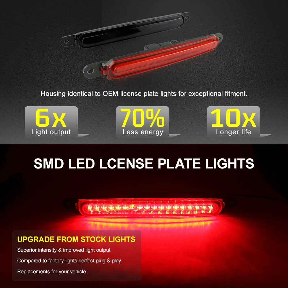 LED Red Lens 3RD Brake Stop Tail Light Lamp For 2008 - 2017 Mitsubishi Lancer Evolution X
