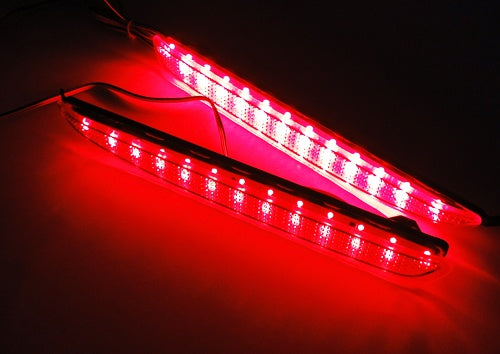 2x Red Lens LED Bumper Reflector Tail Brake Stop Light Rear Fog Light  For 2010 2011 2012 2013 Mazda3 MAZDASPEED3 JDM Mazda3 / Axela Sport/Sedan/Mazdaspeed BL5FW BLEAW BLEFW