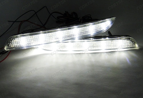Clear Lens LED Bumper Reflectors For Honda CR-Z CR-V Insight taillight brake lights OEM#HO1185103, HO1184103, 33505SLJ013, 33555SLJ013, 13461865