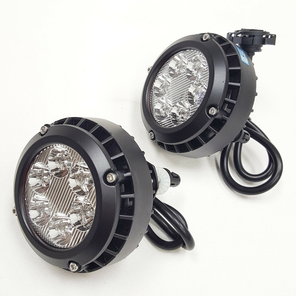 For 2014-2015 GMC Sierra with Built-in LED Front Bumper Clear Fog Driving Lights Bezel Pair OEM#15839896 /22902335 /22902334