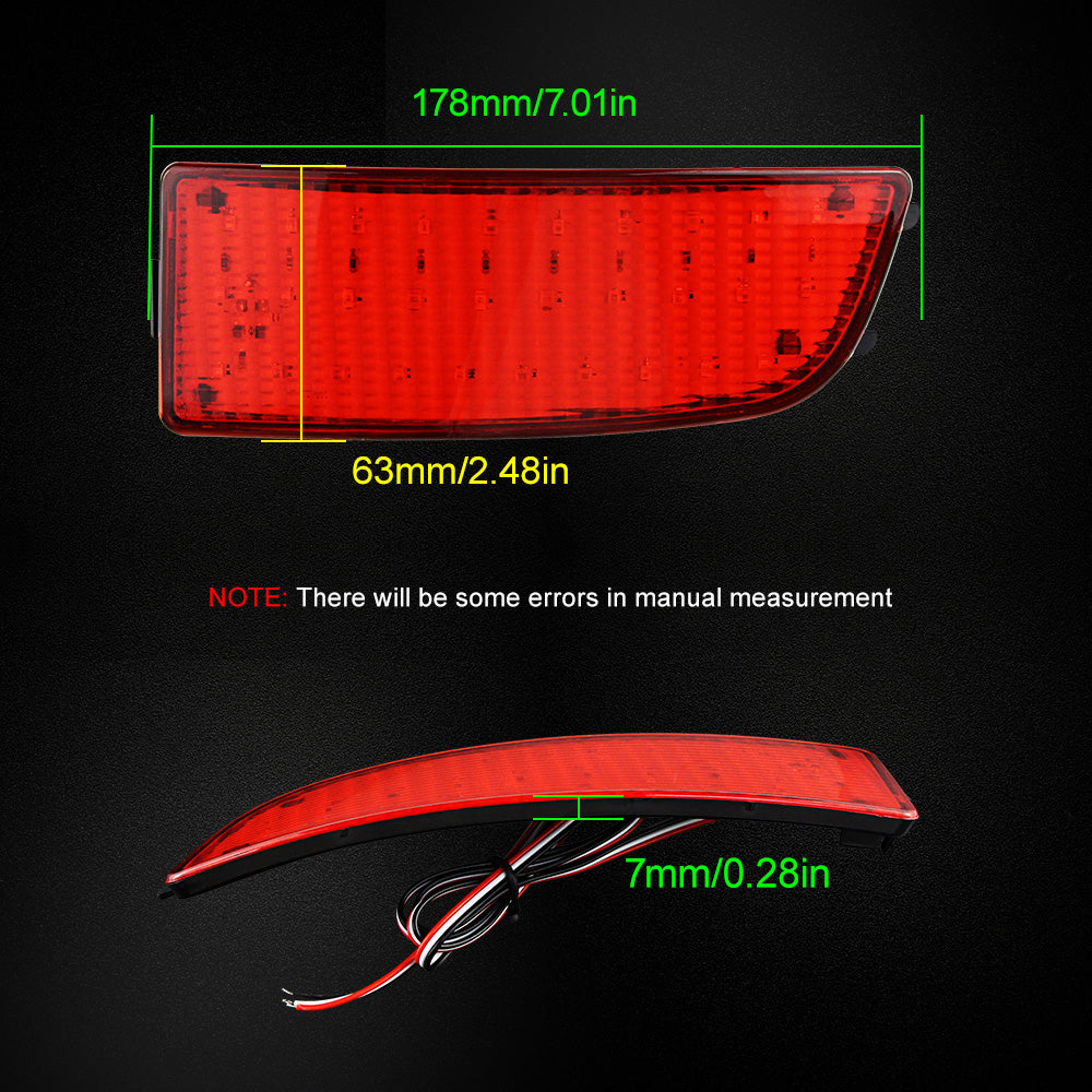 For 2007-2018 Mercedes Sprinter W906 Red Lens LED Rear Bumper Stop Brake Lights OEM#2E0945105A 2E0945105 68012886AA 68012887AA , A9068260140 A9068260040 9068260140 9068260040