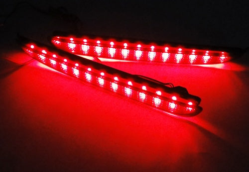 2x Black Smoked Lens LED Bumper Reflector Tail Brake Light  with 2010 2011 2012 2013 Mazda3 MAZDASPEED3 JDM Mazda3 / Axela Sport/Sedan/Mazdaspeed BL5FW BLEAW BLEFW